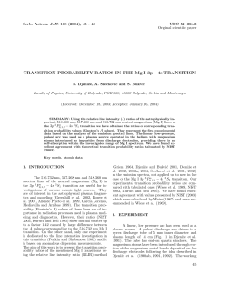 TRANSITION PROBABILITY RATIOS IN THE Mg I 3p