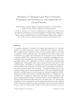 Simulation of Ultrasonic Lamb Wave Generation, Propagation and