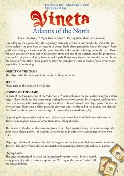 For 2 – 6 players • Ages Teen to Adult • Playing time: about 30 +