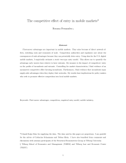 The competitive effect of entry in mobile markets