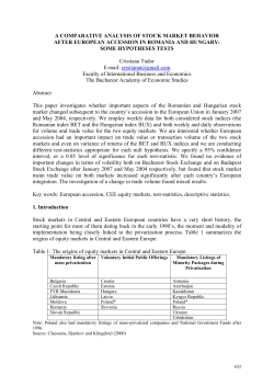 A comparative analysis of stock market behavior after