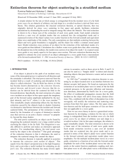 P. Ratilal and N.C. Makris, "Extinction theorem for object scattering