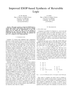 Improved ESOP-based Synthesis of Reversible Logic