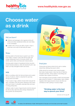Choose water as a drink