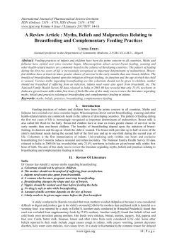 A Review Article : Myths, Beliefs and Malpractices Relating to