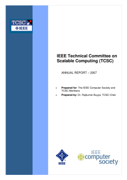 IEEE Technical Committee on Scalable Computing (TCSC)
