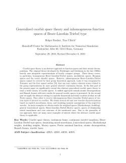 Generalized coorbit space theory and inhomogeneous