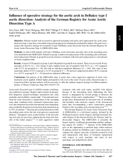Influence of operative strategy for the aortic arch in DeBakey type I