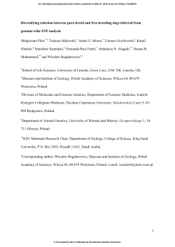 Diversifying Selection Between Pure-Breed and Free