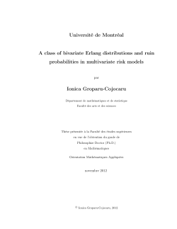 Universit&eacute; de Montr&eacute;al A class of bivariate Erlang