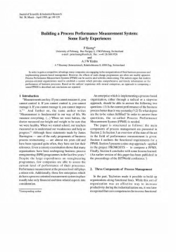 Building a Process Performance Measurement System