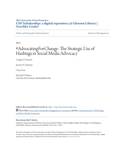 The Strategic Use of Hashtags in Social Media Advocacy