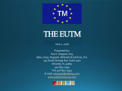 European Union Trademark - Allen, Dyer, Doppelt + Gilchrist, PA