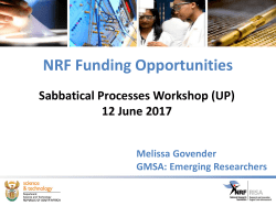 Sabbaticals Processes Presentation