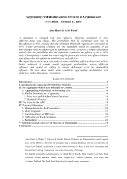 Aggregating Probabilities across Offences in Criminal Law