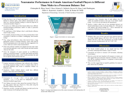 Neuromotor Performance in Female American Football Players is