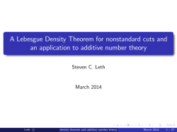 A Lebesgue Density Theorem for nonstandard cuts and an