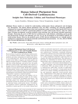 Human Induced Pluripotent Stem Cell&ndash;Derived Cardiomyocytes