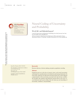 Neural Coding of Uncertainty and Probability
