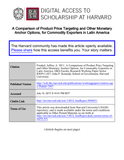 A Comparison of Product Price Targeting and Other Monetary
