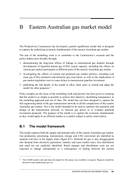 Eastern Australian gas market model