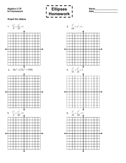 Ellipses Homework