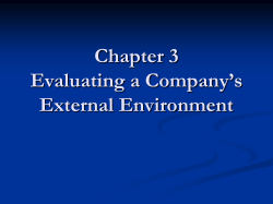 Chapter 3 Evaluating a Company`s External Environment