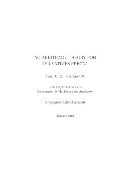 no-arbitrage theory for derivatives pricing