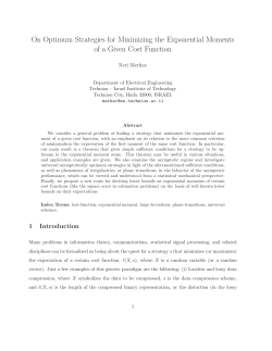 On Optimum Strategies for Minimizing the