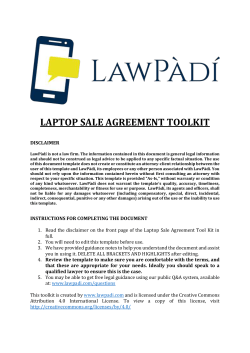 laptop sale agreement toolkit