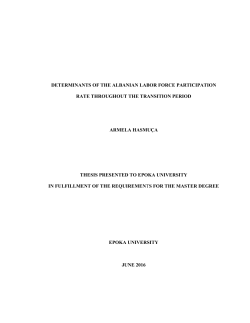 determinants of the albanian labor force participation rate