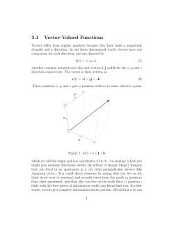 3.1 Vector-Valued Functions