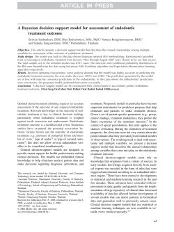 A Bayesian decision support model for