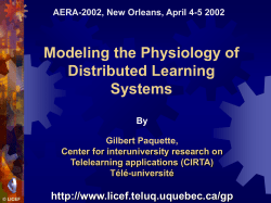 Modeling the Physiology of Distributed Learning Systems