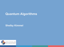 Quantum Algorithms