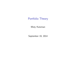 Portfolio Theory