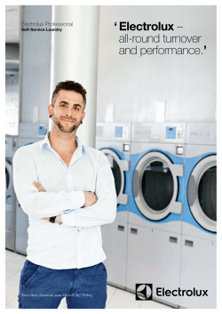 Electrolux &ndash; all-round turnover and performance.` `