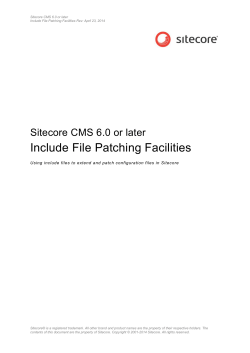 Include File Patching Facilities