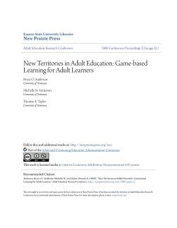 New Territories in Adult Education: Game