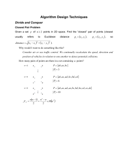 Closest Pair Algorithm