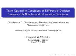 Team Optimality Conditions of Differential Decision Systems with