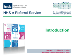 Introduction to the NHS e-Referral Service