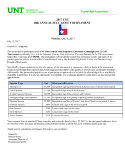 Title Sponsor - UNT Rec Sports