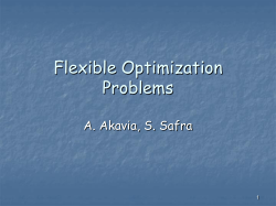 Flexible Optimization Problems