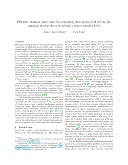 Efficient quantum algorithms for computing class