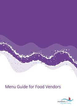Menu Guide for Food Vendors
