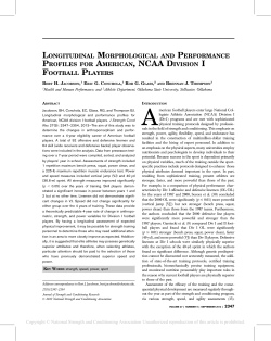 longitudinal morphological and performance profiles for american