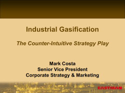 Gasification: The Counter-Intuitive Strategy Play