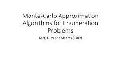 Monte-Carlo Approximation Algorithms for Enumeration