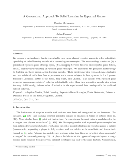 A Generalized Approach To Belief Learning In Repeated Games